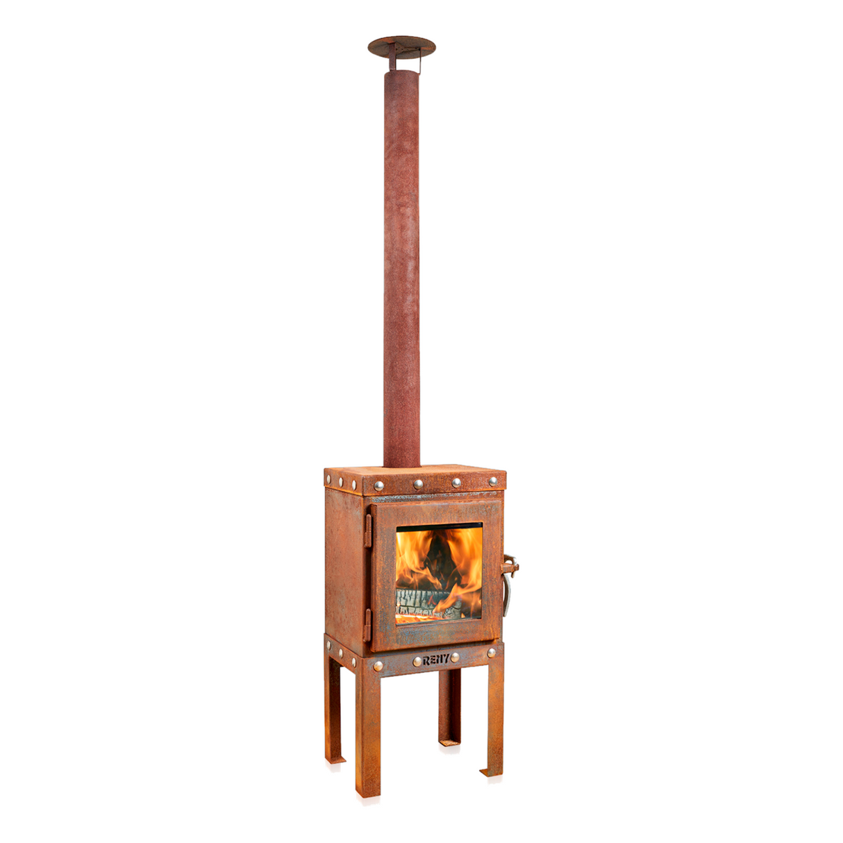 Piquia Compact CorTen Steel Wood Stove PIQUA