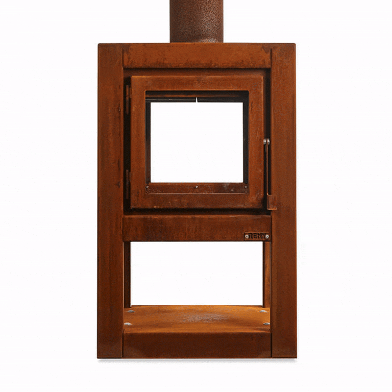 Quaruba L Mobile 4-Sided Glass Outdoor Fireplace QUARUBA-L-4M