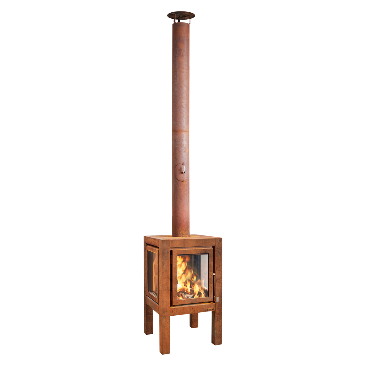 Quaruba XL Mobile 4-Sided Glass Outdoor Fireplace QUARUBA-XL-4M