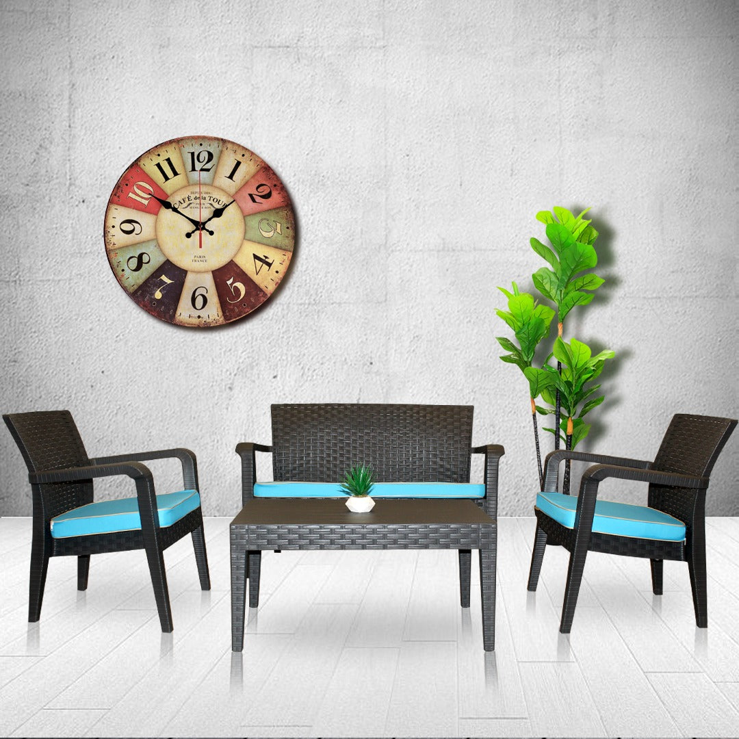 Rainbow Outdoor Alaska 4-Piece Seating Set with Cushions-Brown