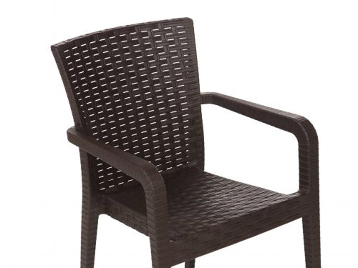 Rainbow Outdoor Alberta Set of 2 Stackable Armchair-Brown