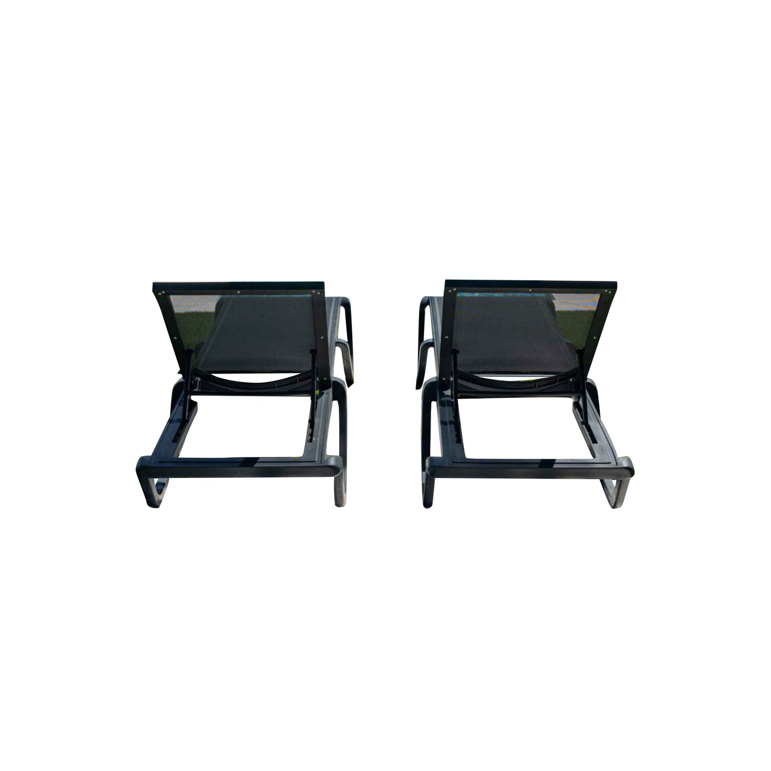 Rainbow Outdoor Florence Set of 2 Chaise Lounger - Anthracite - Anthracite Sling