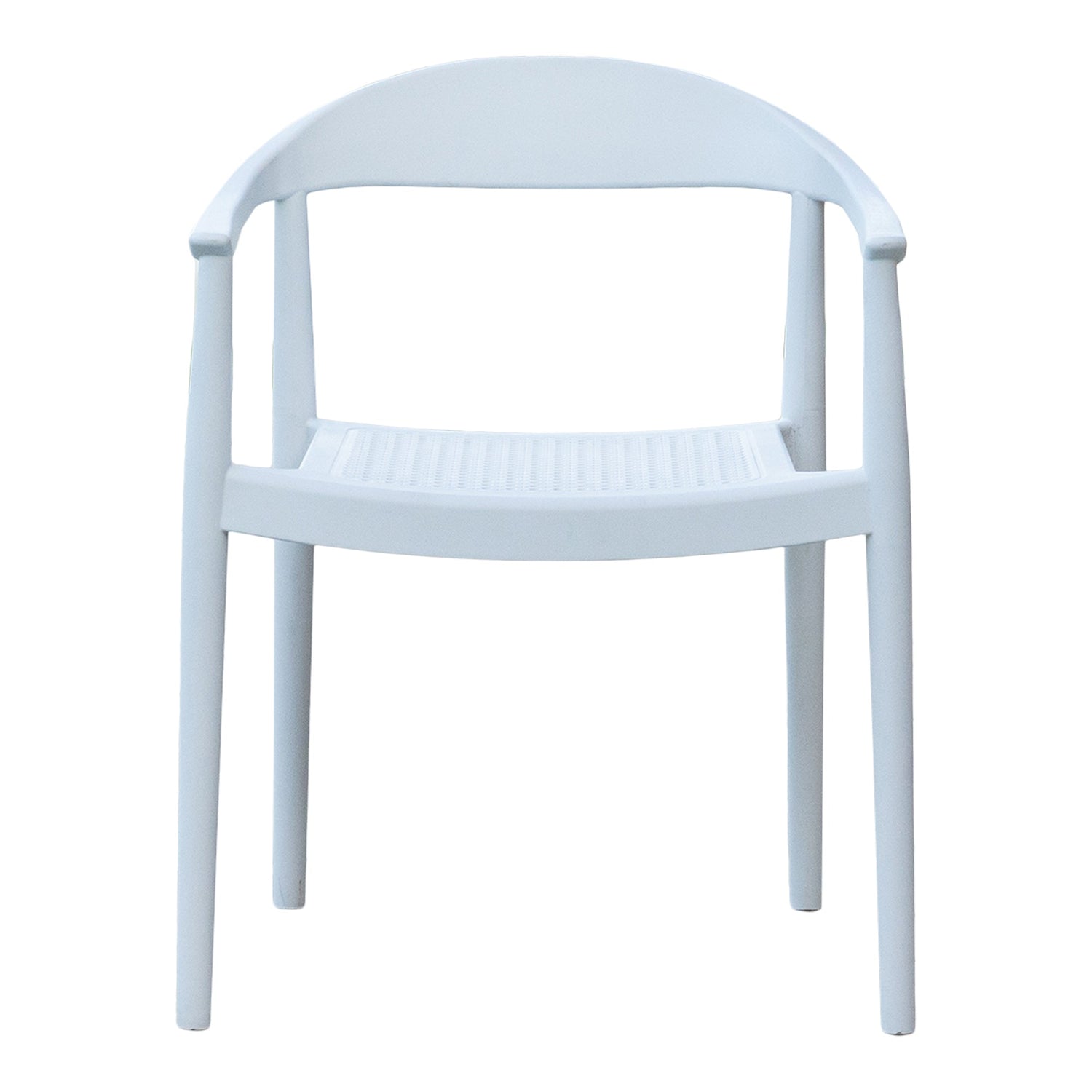 Rainbow Outdoor Kennedy Set of 2 Stackable Armchair-White