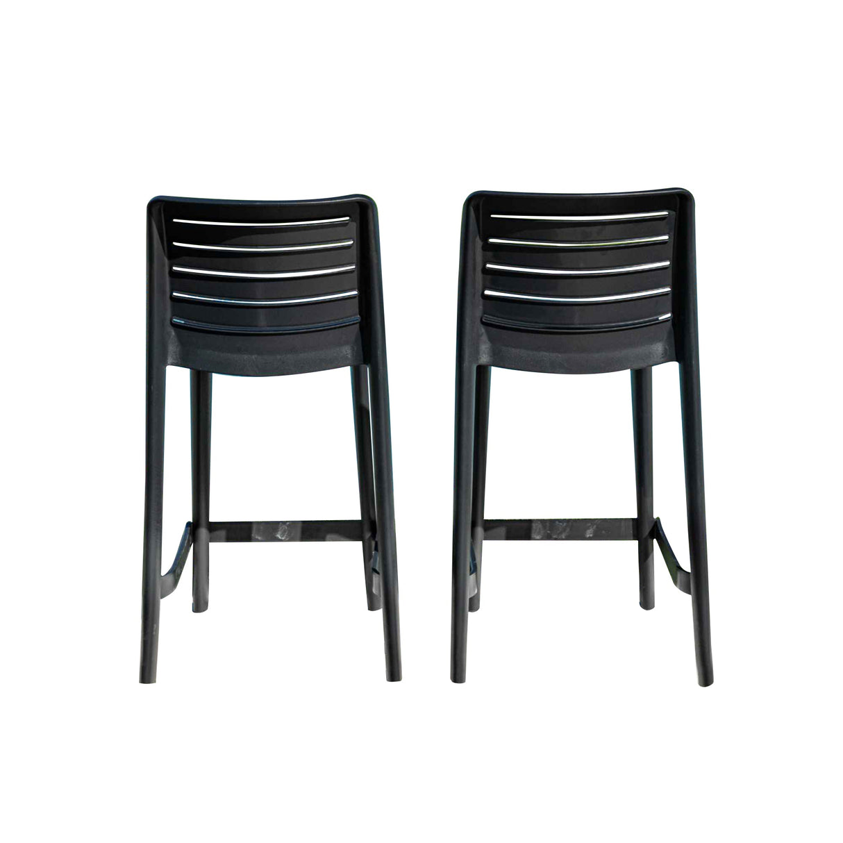 Rainbow Outdoor Leva Set of 2 Barstools - Anthracite