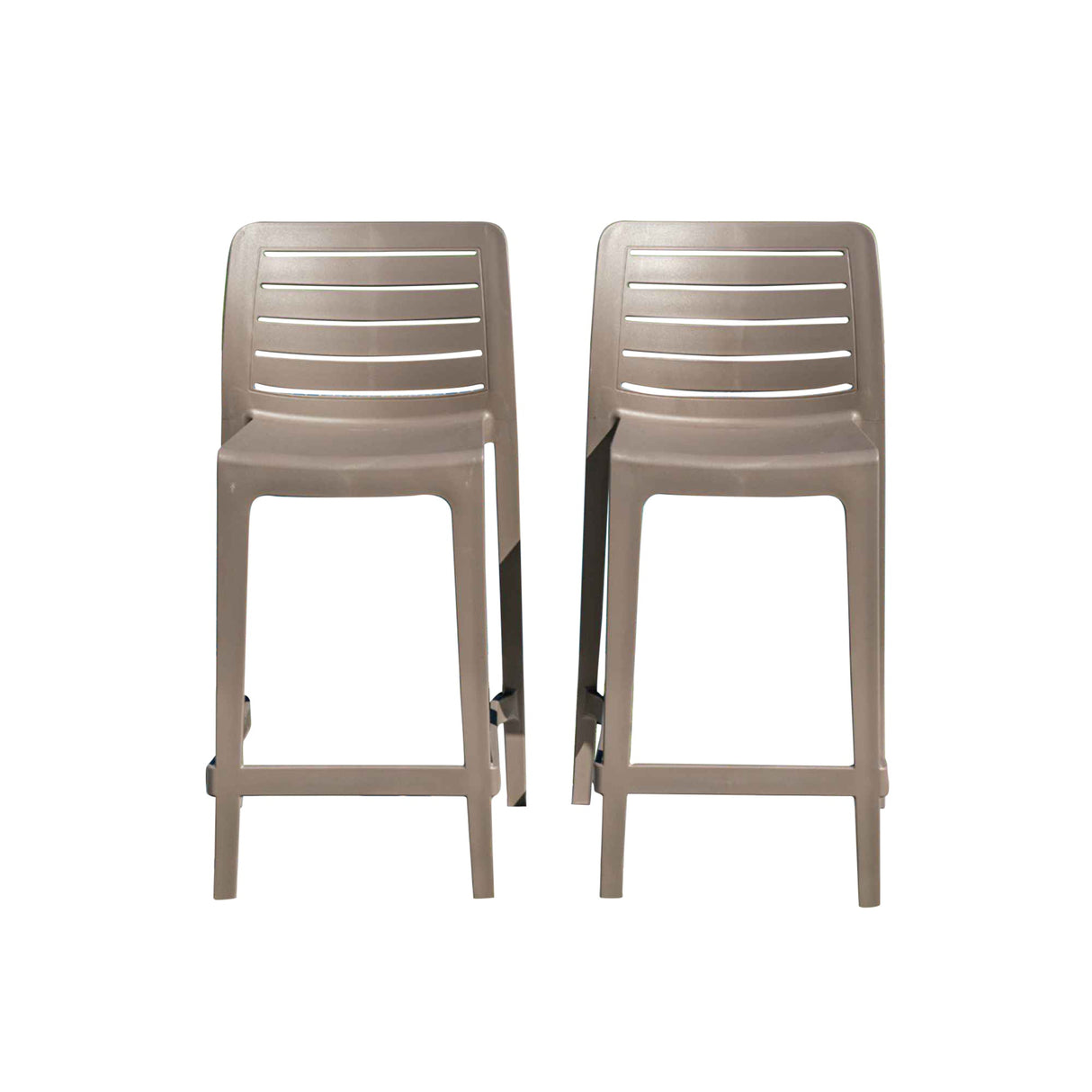 Rainbow Outdoor Leva Set of 2 Counter Stools - Cappucino