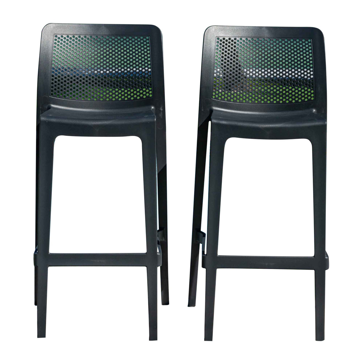 Rainbow Outdoor Lisa Set of 2 Barstools - Anthracite