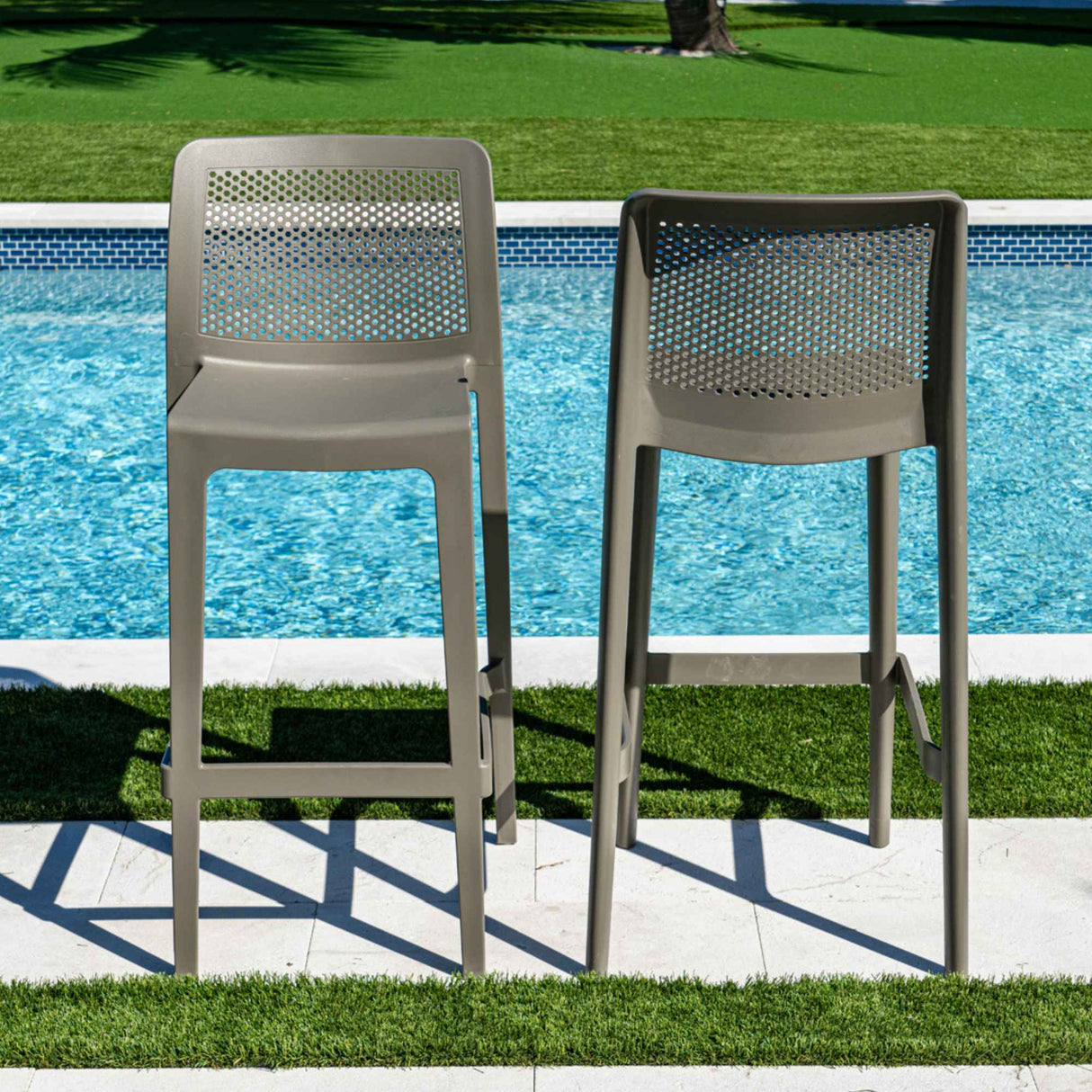 Rainbow Outdoor Lisa Set of 2 Barstools - Cappucino