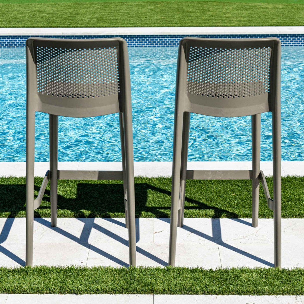 Rainbow Outdoor Lisa Set of 2 Barstools - Cappucino