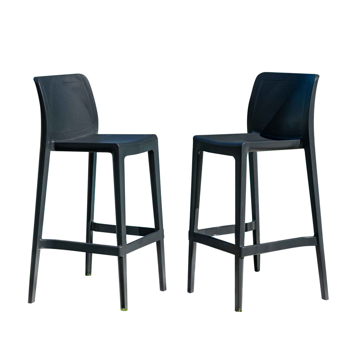 Rainbow Outdoor Luna Set of 2 Barstools - Anthracite