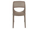 Rainbow Outdoor Mila Set of 2 Stackable Side Chair-Cappuccino