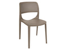 Rainbow Outdoor Mila Set of 2 Stackable Side Chair-Cappuccino