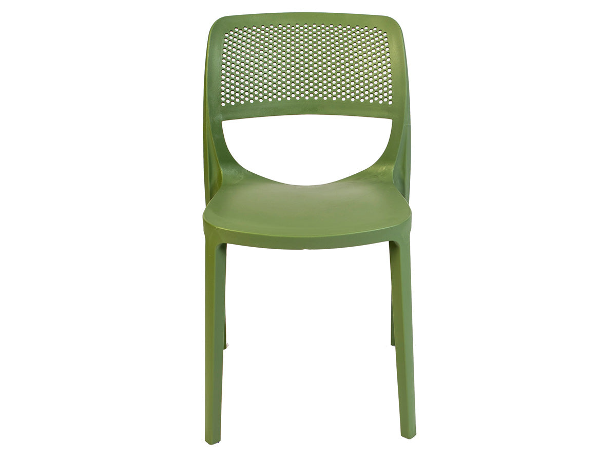 Rainbow Outdoor Mila Set of 2 Stackable Side Chair-Green