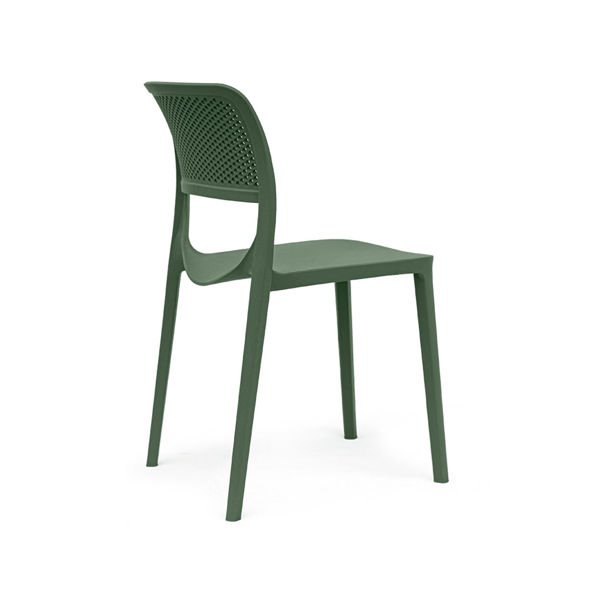 Rainbow Outdoor Mila Set of 2 Stackable Side Chair-Green