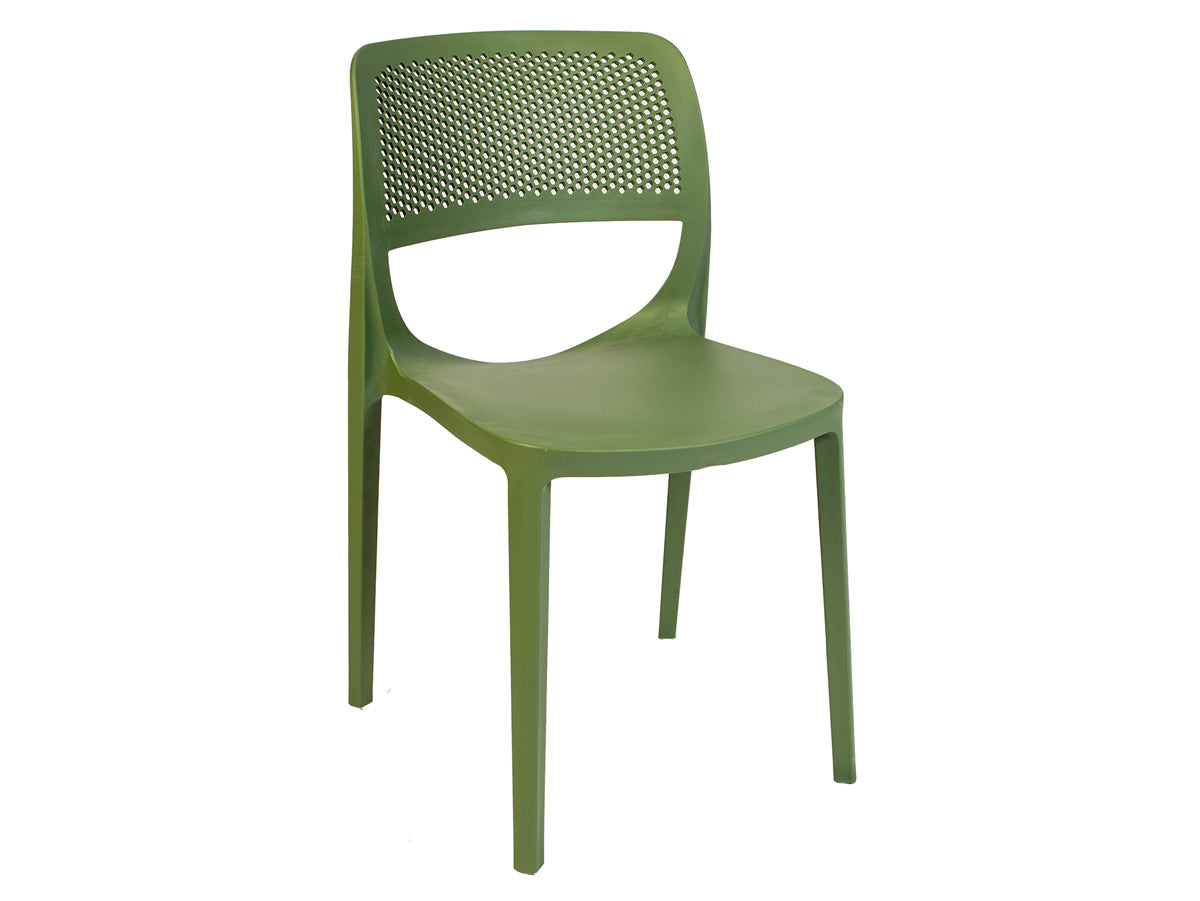 Rainbow Outdoor Mila Set of 2 Stackable Side Chair-Green