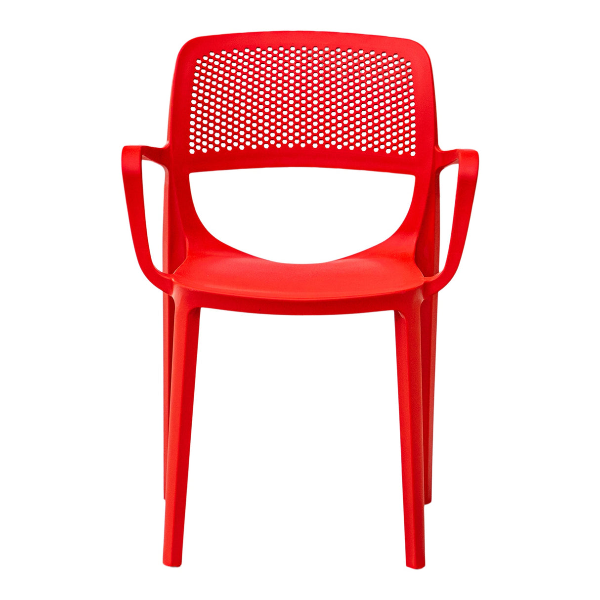 Rainbow Outdoor Mila Set of 2 Stackable Armchair-Red