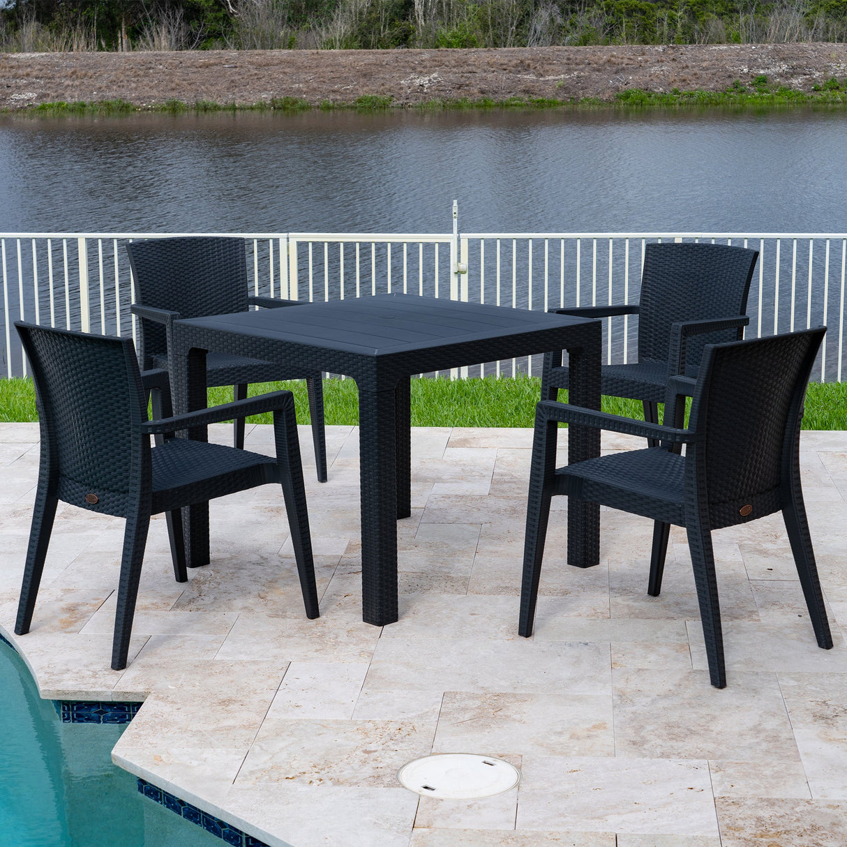 Rainbow Outdoor Montana 5-Piece Dining Set-Anthracite