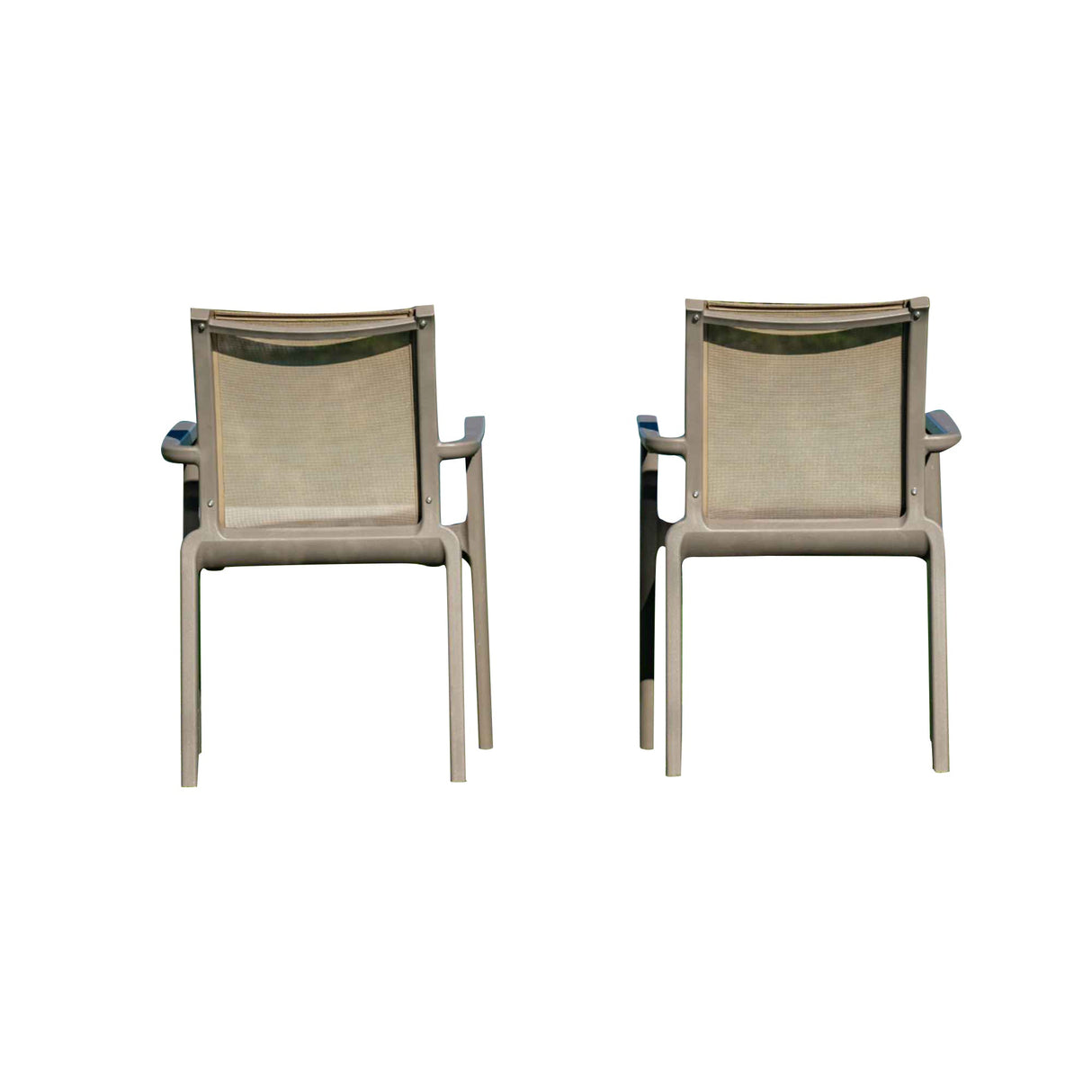 Rainbow Outdoor Paris Set of 2 Sling Armchairs - Cappucino