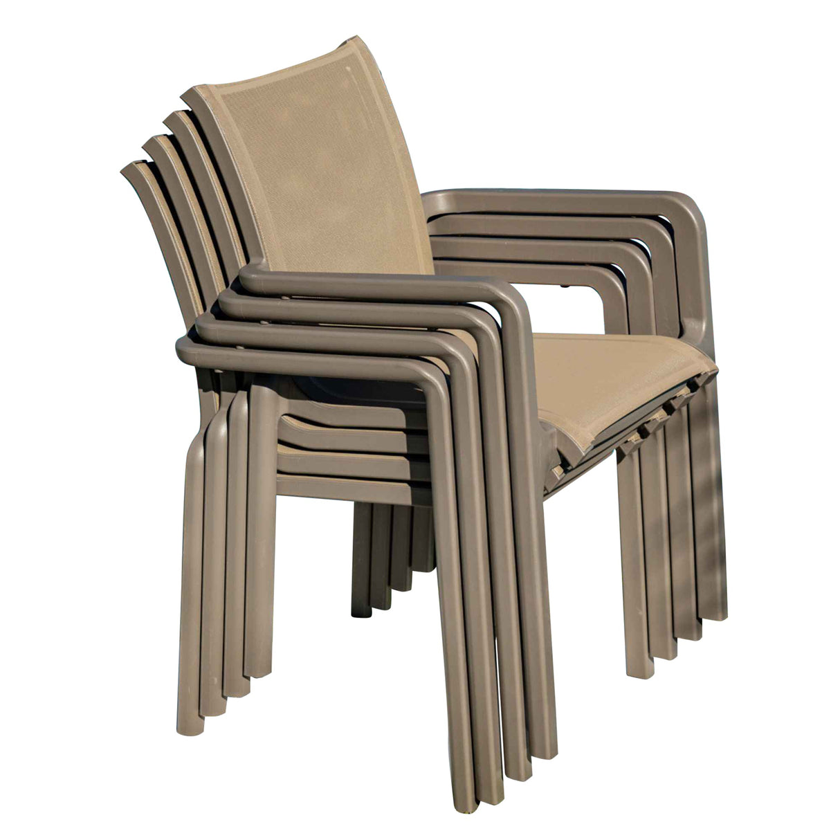 Rainbow Outdoor Paris Set of 2 Sling Armchairs - Cappucino