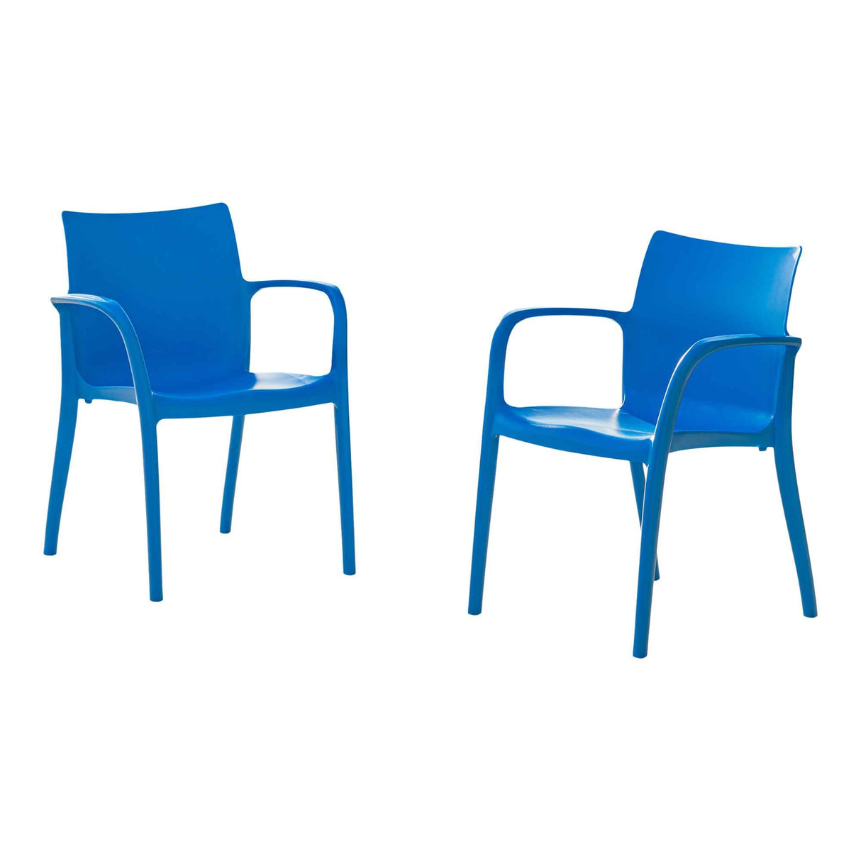 Rainbow Outdoor Pedro Set of 2 Stackable Armchair-Blue