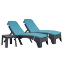 Rainbow Outdoor Roma 3-Piece Chaise Lounger Set With Cushion-Anthracite