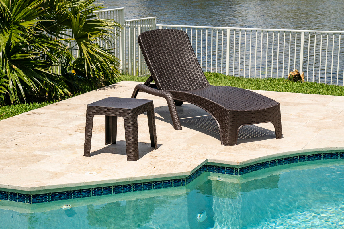Rainbow Outdoor Roma Set of 2 Chaise Lounger-Brown