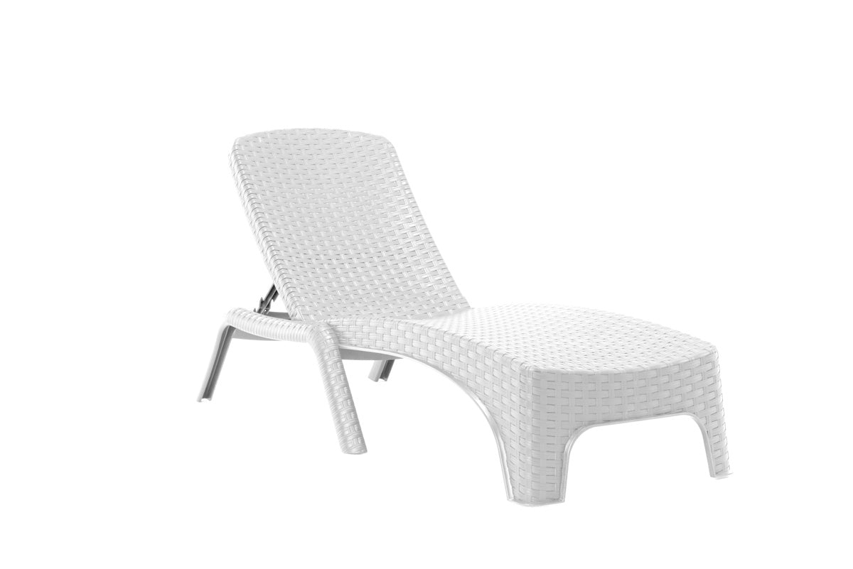 Rainbow Outdoor Roma Set of 2 Chaise Lounger-White