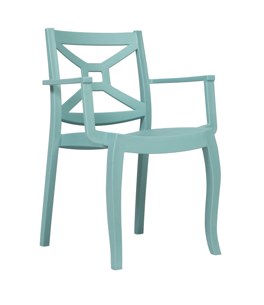 Rainbow Outdoor Zeus Set of 2 Stackable Armchair-Teal