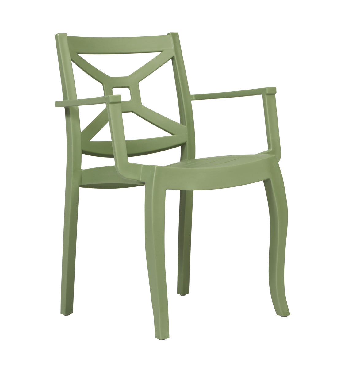 Rainbow Outdoor Zeus Set of 2 Stackable Armchair-Green