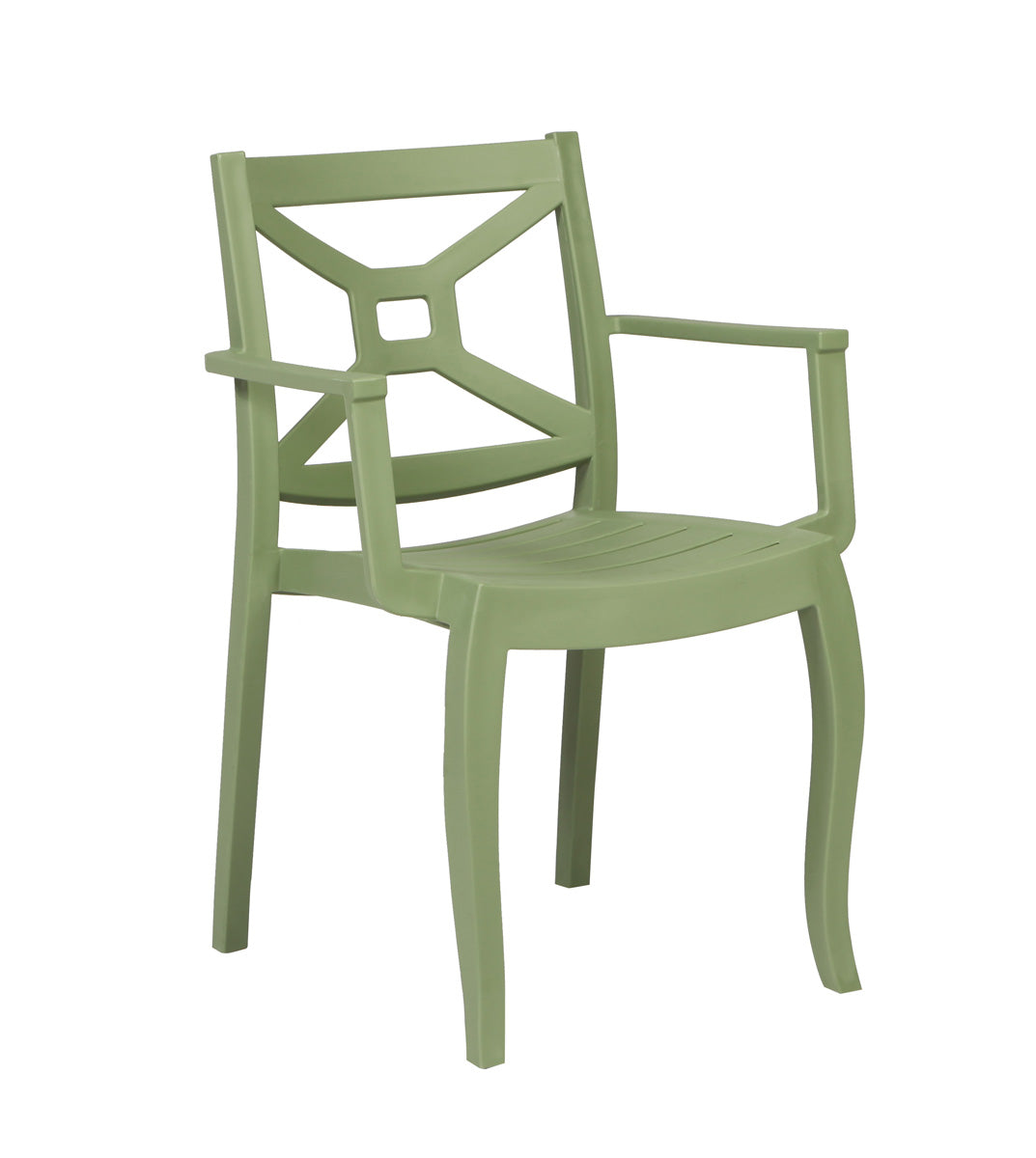 Rainbow Outdoor Zeus Set of 2 Stackable Armchair-Green