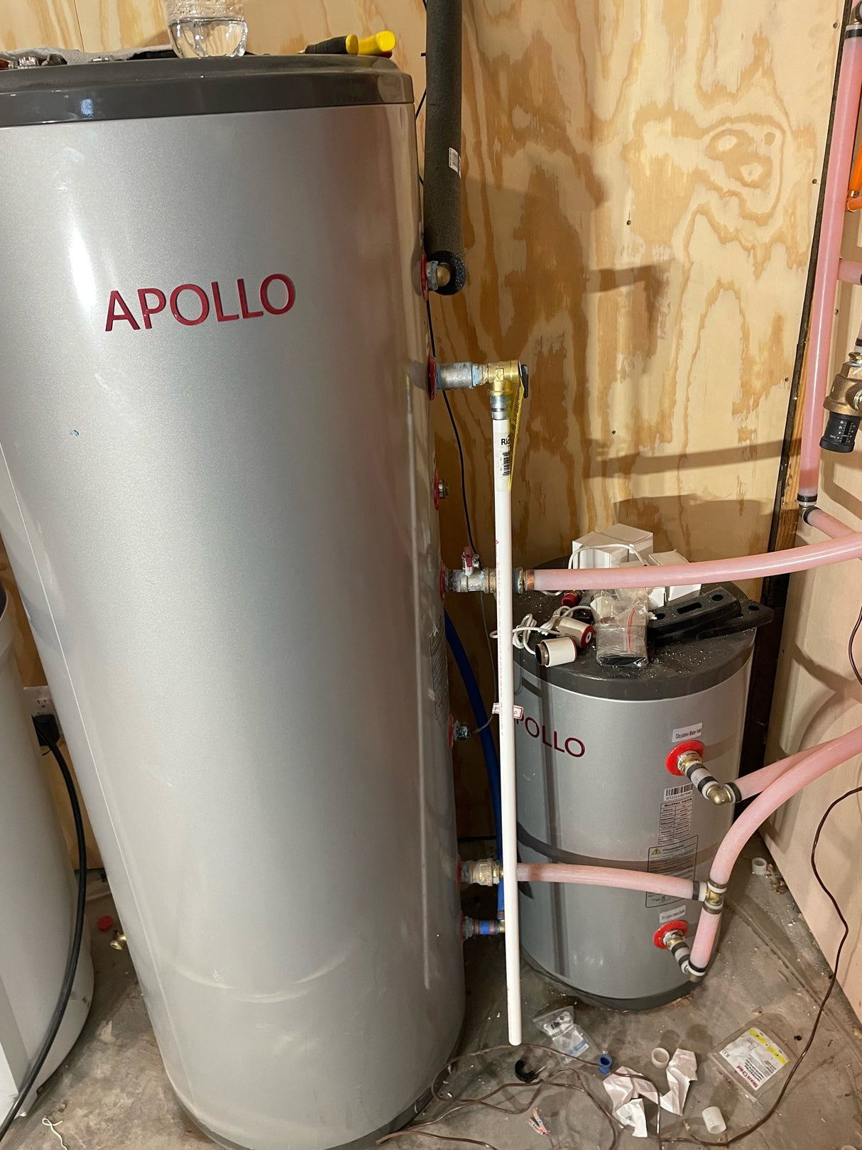 APOLLO DHW80 - Stainless Indirect Water Heater Tank - 80gal