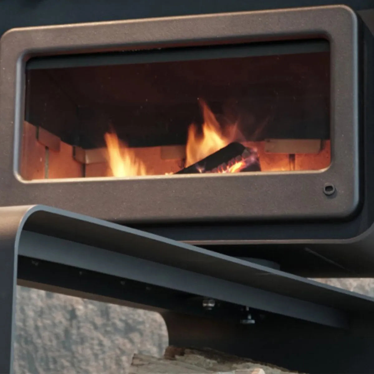 HearthArtSinn Ember 4 Simple Rotating Wood Burning Fireplace Wood Stove