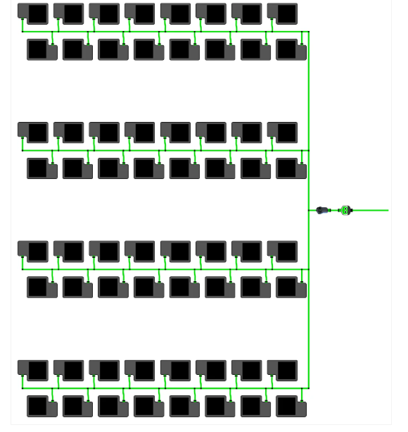 Alien Hydroponics EasyFeed 64 Pot 8 Row Kit