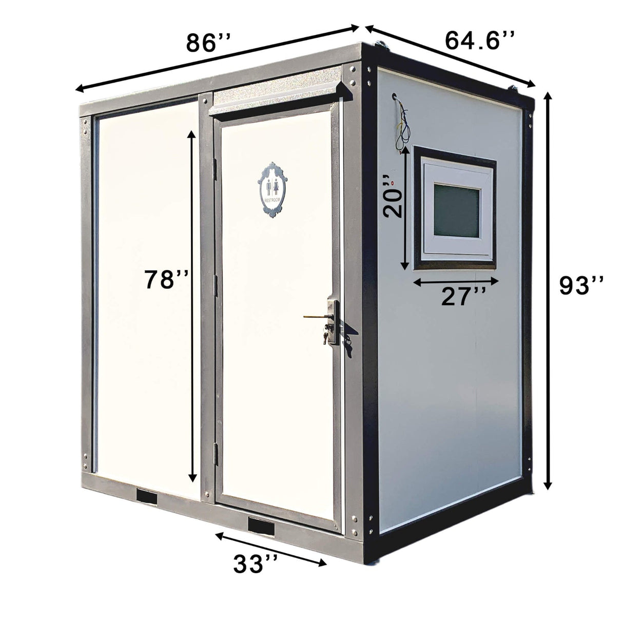 Chery Industrial Bastone Portable Toilet with Shower Curtain Style