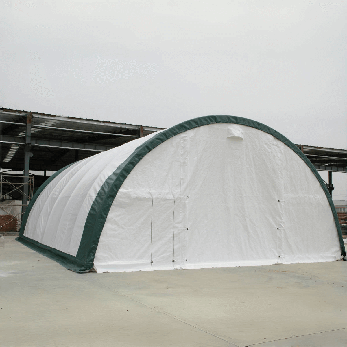Chery Industrial Single Truss Arch Storage Shelter W30'xL65'xH15'