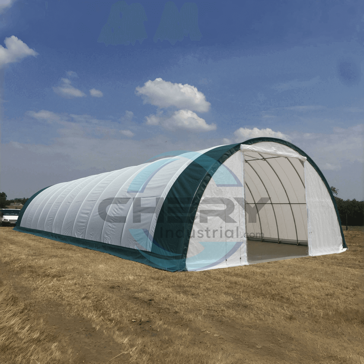 Chery Industrial Gold Mountain 30’ x 85’ x 15’ Single Truss Arch Storage Shelter