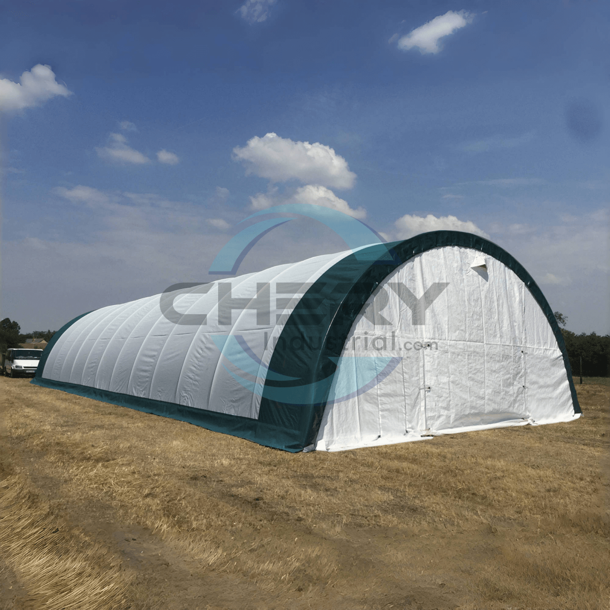 Chery Industrial Gold Mountain 30’ x 85’ x 15’ Single Truss Arch Storage Shelter