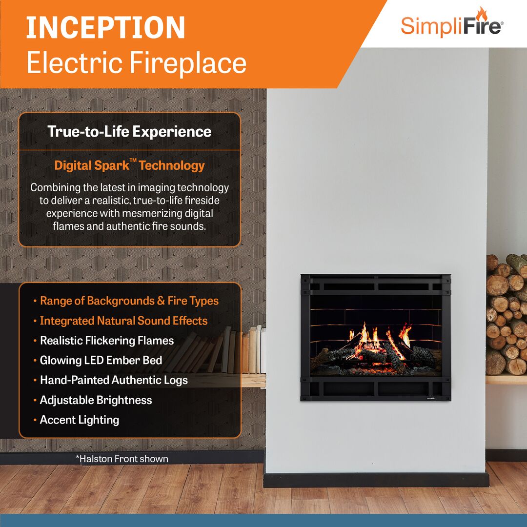 SimpliFire 36-Inch Inception Traditional Electric Fireplace