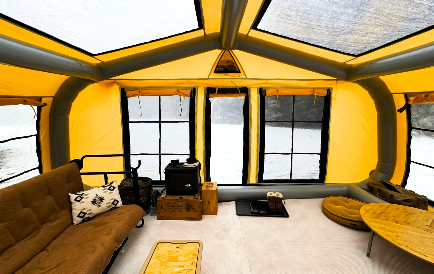 Sonmez Outdoor Air Capsule XXL Inflatable Tent with Digital Air Pump