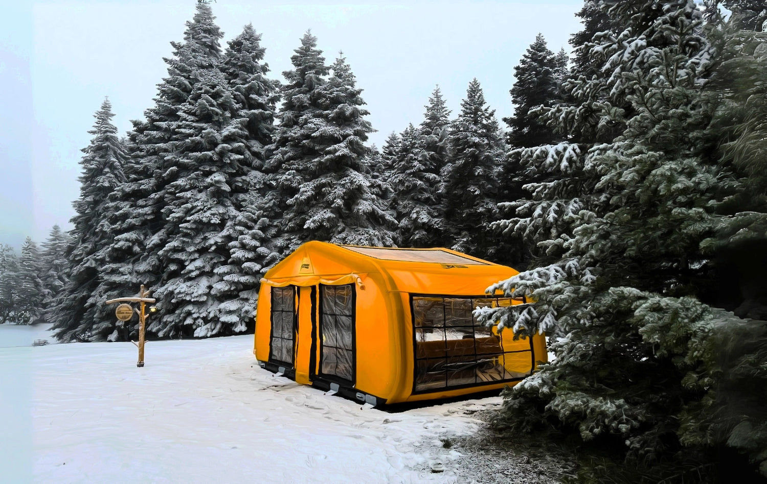 Sonmez Outdoor Air Capsule XXL Inflatable Tent with Digital Air Pump