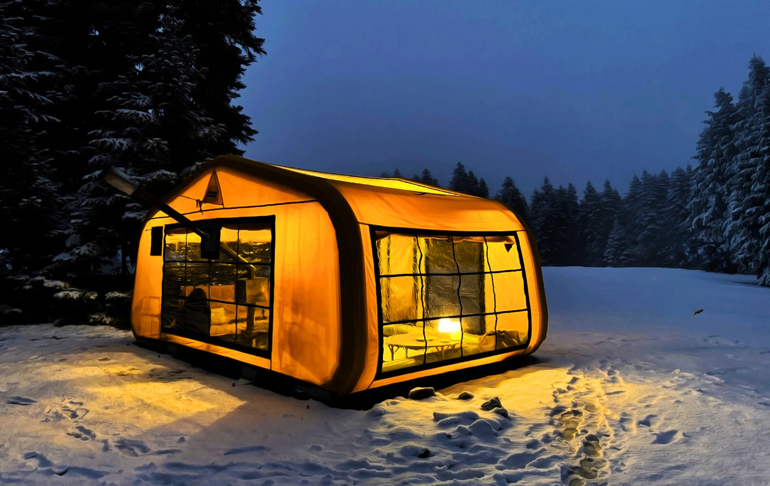 Sonmez Outdoor Air Capsule XXL Inflatable Tent with Digital Air Pump