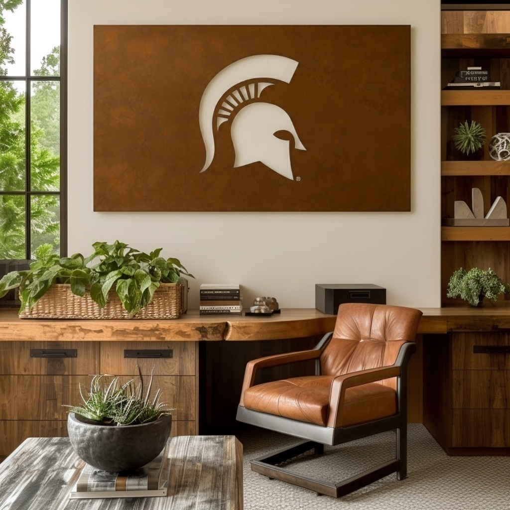 The Spartan - Metal Wall Art - Landscape Umber