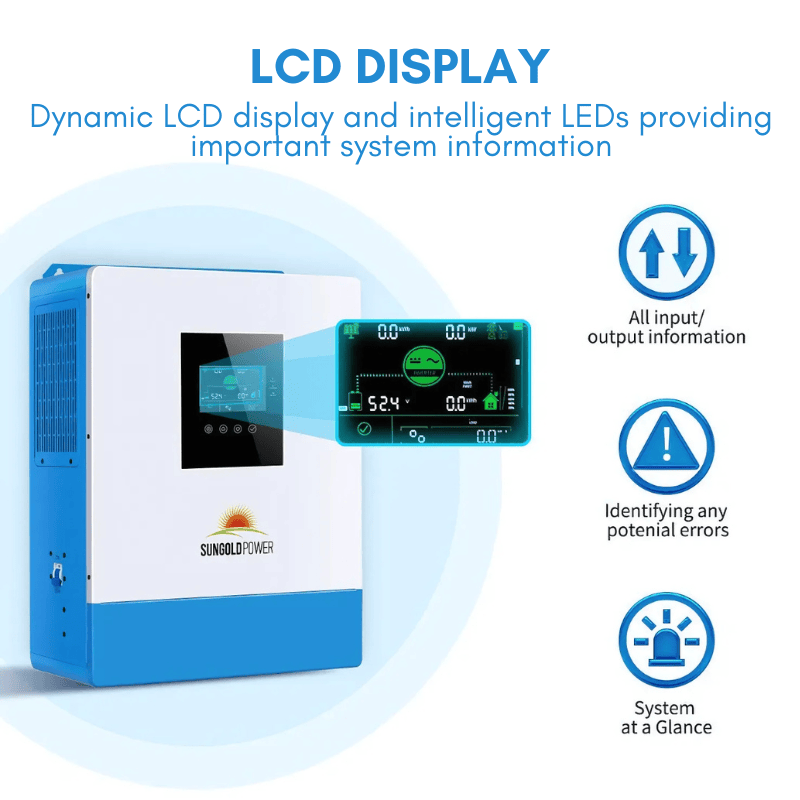SunGoldPower 10000W 48V Solar Charger Inverter (2 Units Parallel)