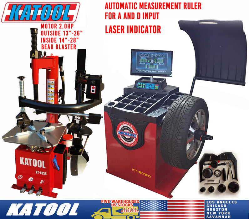 Katool Combo 11: Tire Changer KT-T835 & Wheel Balancer KT-B750