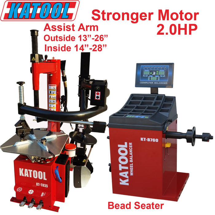 Katool Combo 12: Tire Changer KT-T835 & Wheel Balancer KT-B760