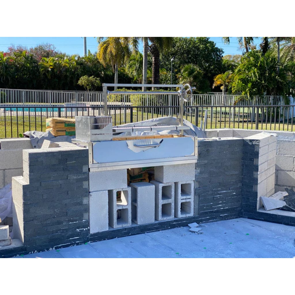 Tagwood BBQ 48" All Stainless Steel Santa Maria Argentine Built-In Wood Fire & Charcoal Grill BBQ05SS