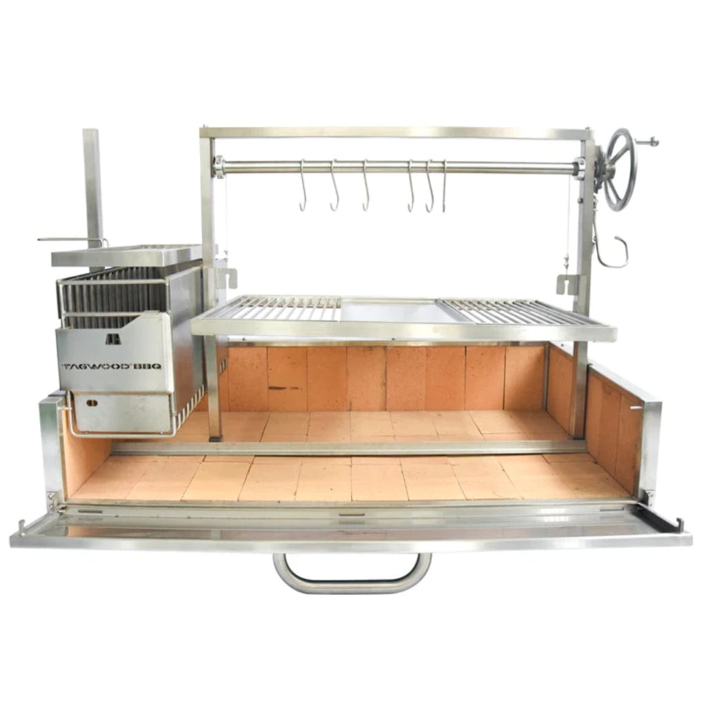 Tagwood BBQ 48" All Stainless Steel XL Argentine Built-In Wood Fire & Charcoal Grill BBQ25SS