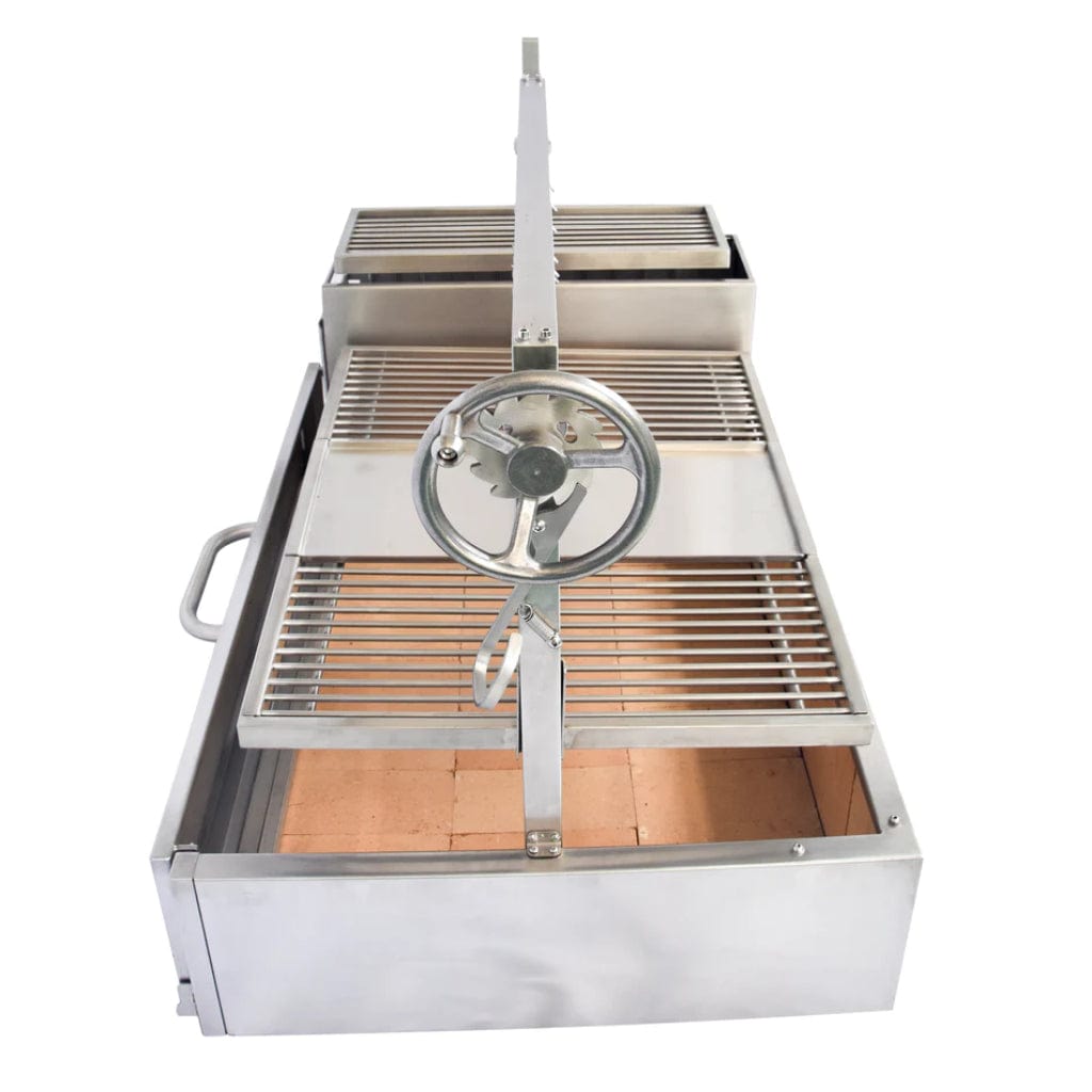 Tagwood BBQ 48" All Stainless Steel XL Argentine Built-In Wood Fire & Charcoal Grill BBQ25SS