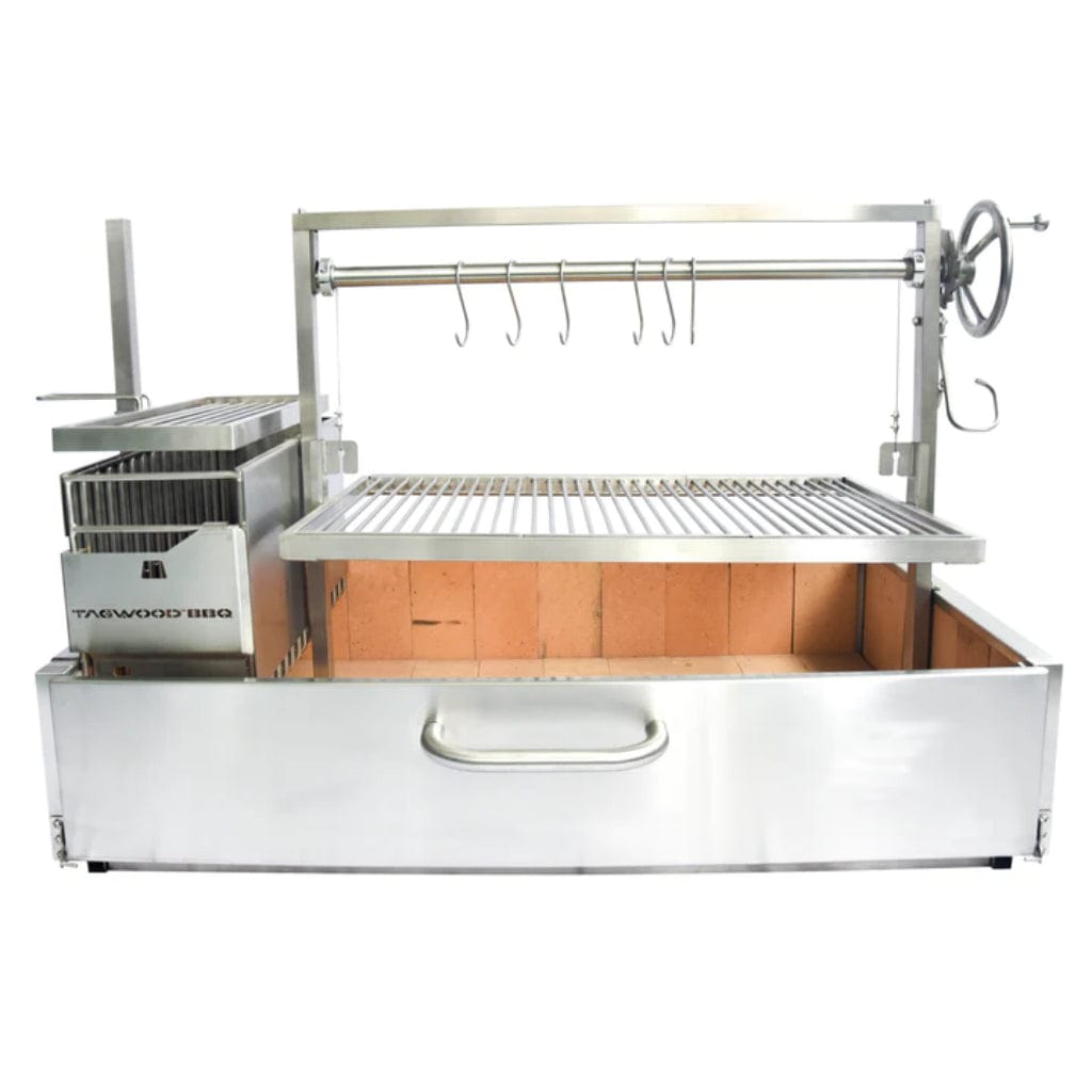 Tagwood BBQ 48" All Stainless Steel XL Argentine Built-In Wood Fire & Charcoal Grill BBQ25SS