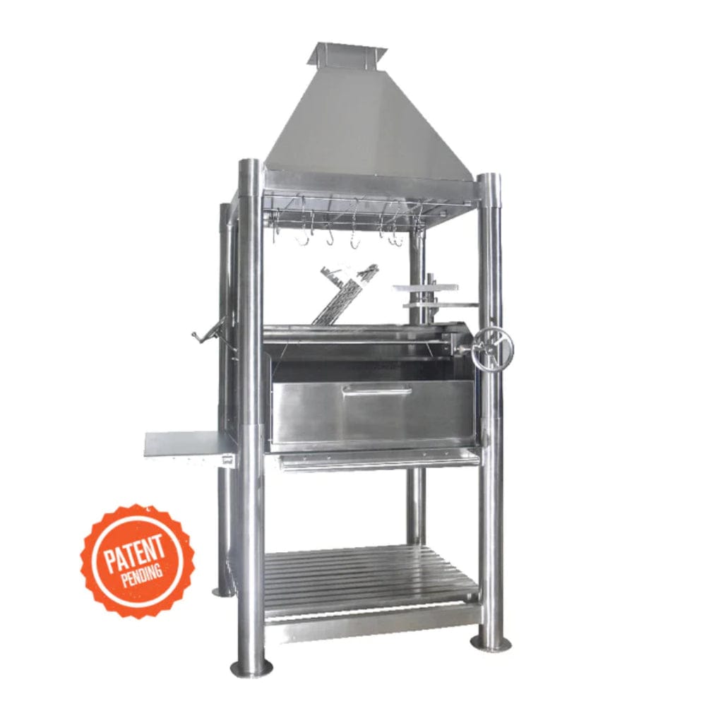Tagwood BBQ The Beast 61" All Stainless Steel Argentine Wood Fire & Charcoal Grill w/ Asador BBQ02SS