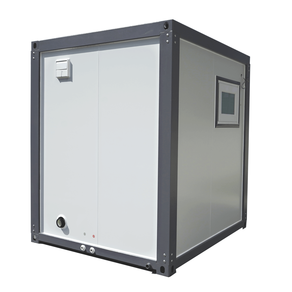 Portable Toilet with Fan‑Shaped Door Shower